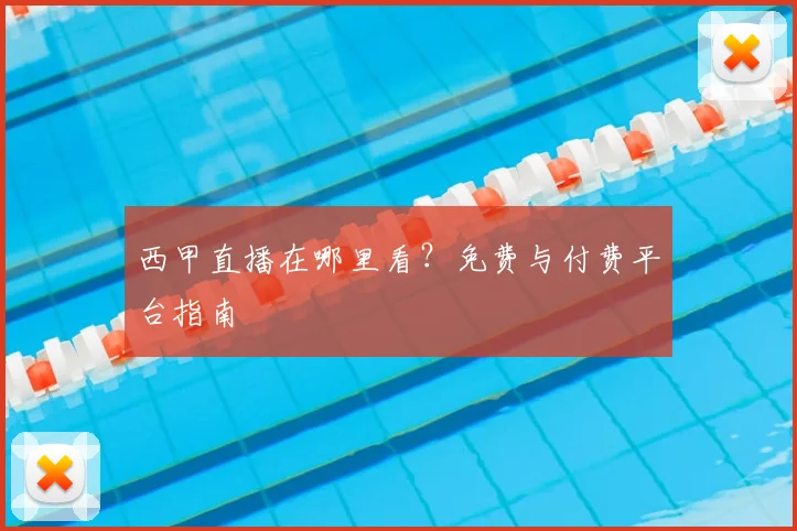 西甲直播在哪里看？免费与付费平台指南